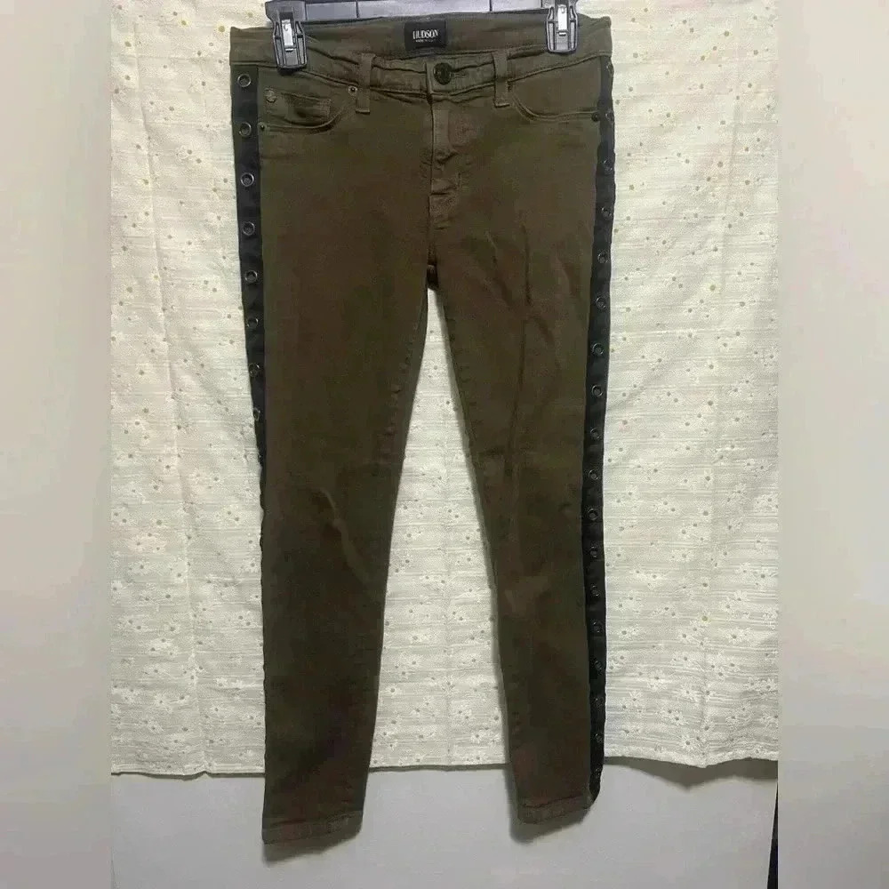 Hudson Luna Super Skinny Ankle Jeans,Grommet SideStrip,Size 27,Great Condition